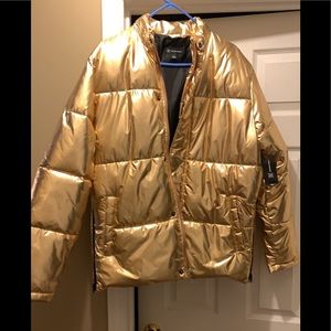 Gold puff jacket